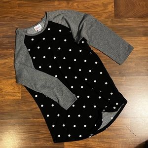 Polka dot baseball shirt